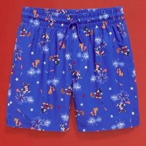 Old Navy Blue Mickey & Friends Patriotic Swim Trunks